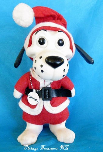 Image for <b><span style='color:purple'> Dog Santa Claus Suit “The Arizona Bank” Christmas Holidays Advertising Premium Promotional Giveaway Figural Coin Bank Vintage ca 1960s-1970s (resembles Snoopy) </span></b><span style='color:purple'> <b><span style='color:red'>***USPS SHIPPING INCLUDED – DOMESTIC ORDERS ONLY!***</span></b><span style='color:purple'>